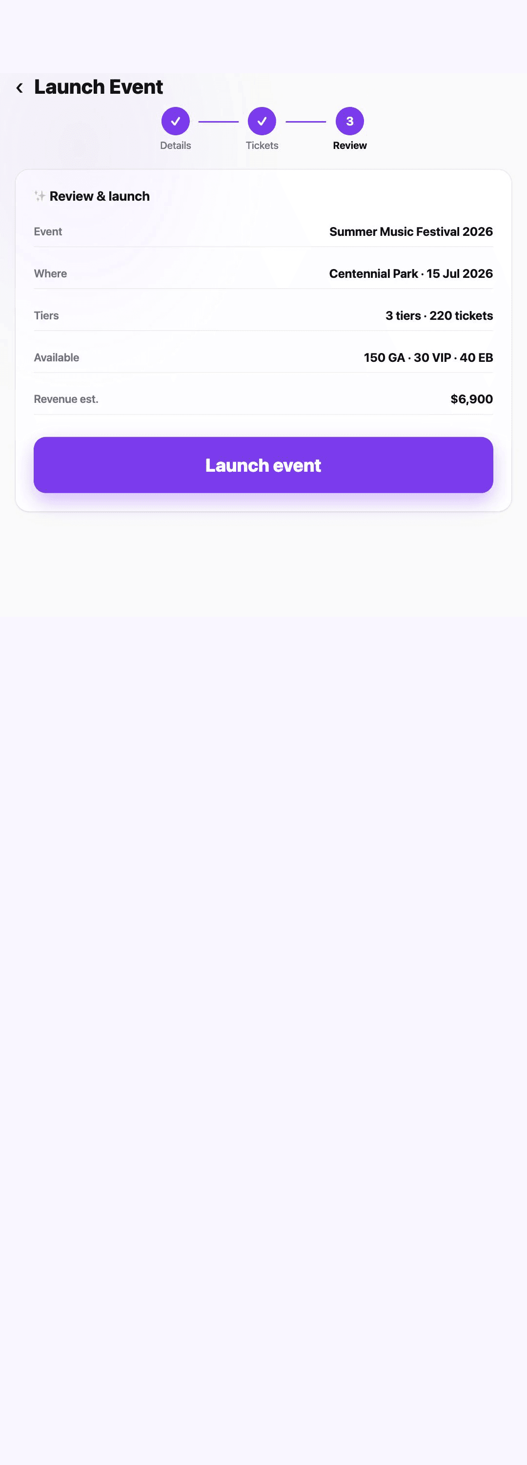 Tockify Examples Event Ticketing, Zero Organiser Fees | Tickify